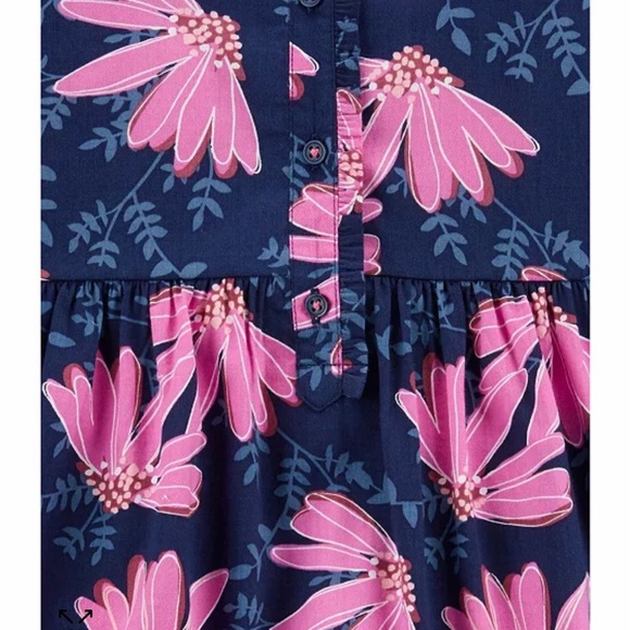Brand New with Tag Carter’s Toddler Girls Floral Sateen Dress. Size 5T - Picture 3 of 6